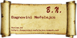Bagnovini Nefelejcs névjegykártya